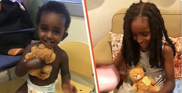Adoptiertes Mädchen verliert besonderen Teddybären, ein Jahr später werden sie wiedervereint